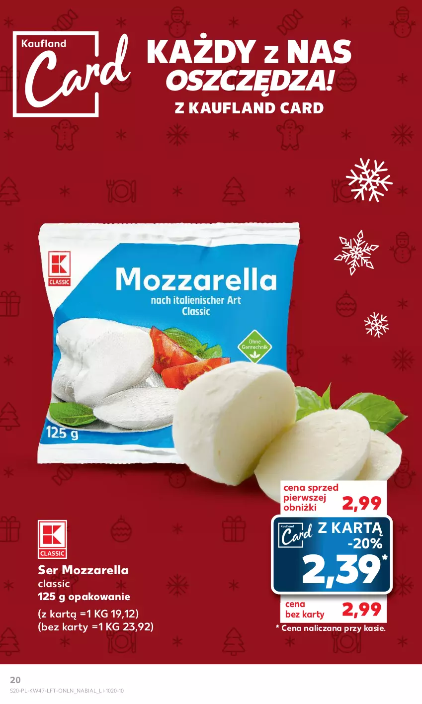 Gazetka promocyjna Kaufland - Gazetka tygodnia - ważna 23.11 do 29.11.2023 - strona 20 - produkty: Mozzarella, Ser