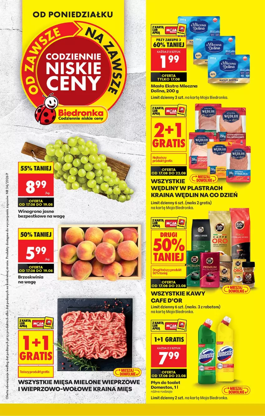 Gazetka promocyjna Biedronka - Od Poniedziałku - ważna 17.08 do 22.08.2026 - strona 1 - produkty: BIC, Fa, Gra, Kret, Masło, Wino