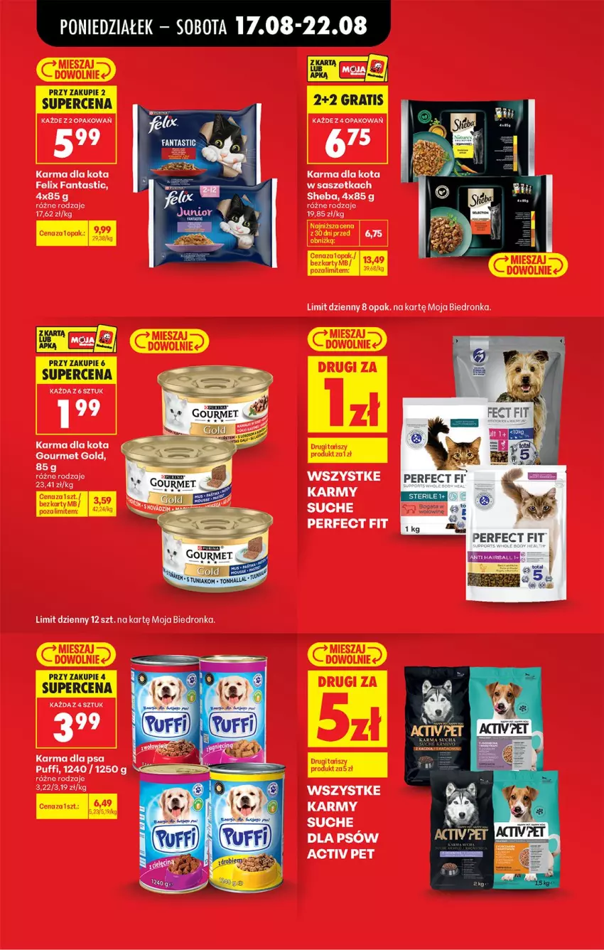 Gazetka promocyjna Biedronka - Od Poniedziałku - ważna 17.08 do 22.08.2026 - strona 23 - produkty: Fa, Fanta, Felix, Gourmet Gold, Gra, Puf, Sheba