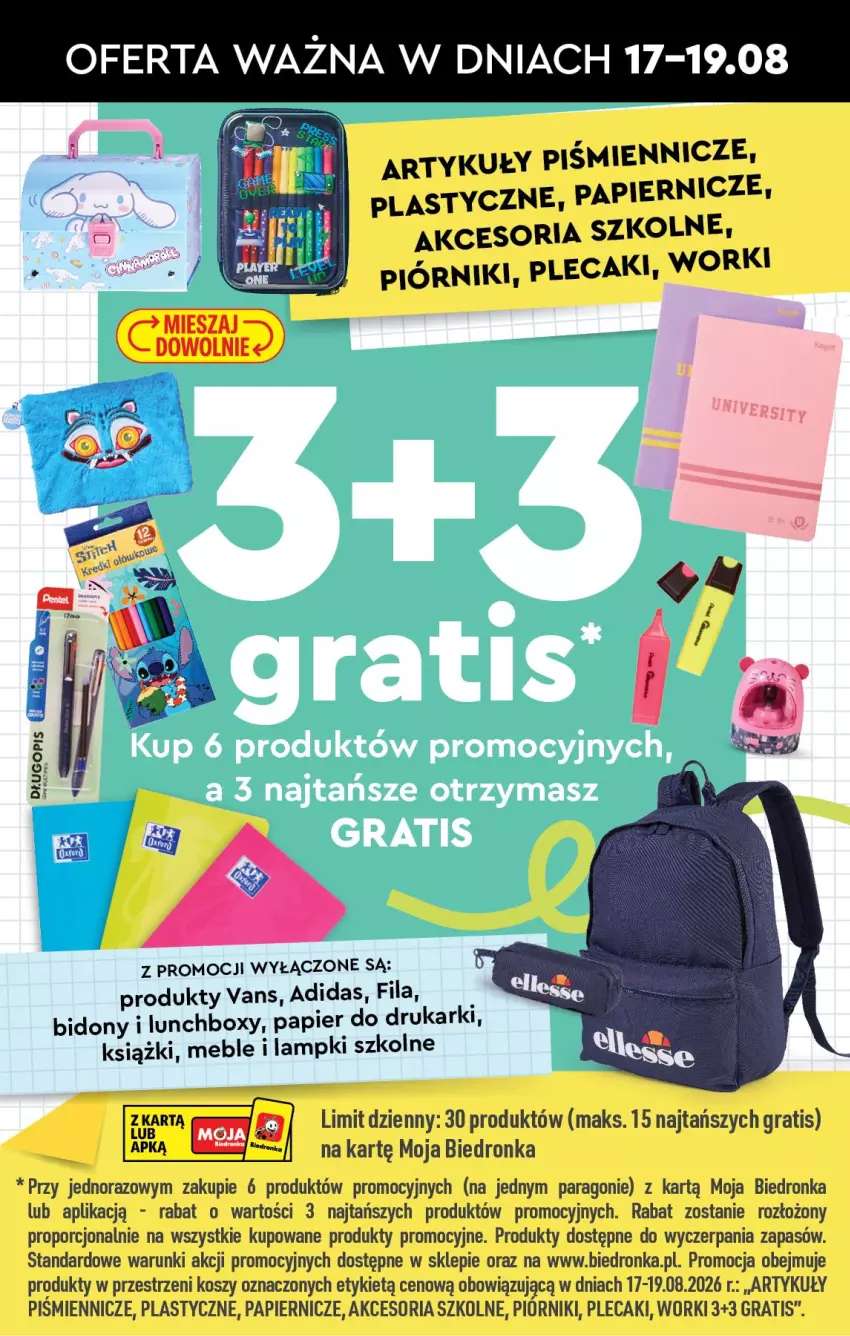 Gazetka promocyjna Biedronka - Od Poniedziałku - ważna 17.08 do 22.08.2026 - strona 25 - produkty: Adidas, Drukarki, Gra, Kosz, Meble, Papier, Plecak, Por