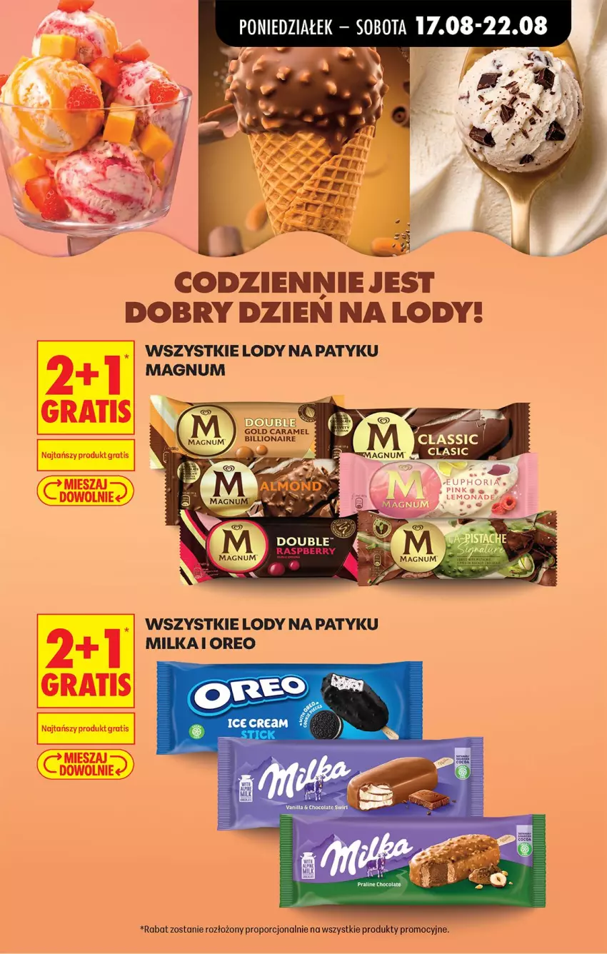 Gazetka promocyjna Biedronka - Od Poniedziałku - ważna 17.08 do 22.08.2026 - strona 27 - produkty: Lion, Lody, Milka, Oreo, Por