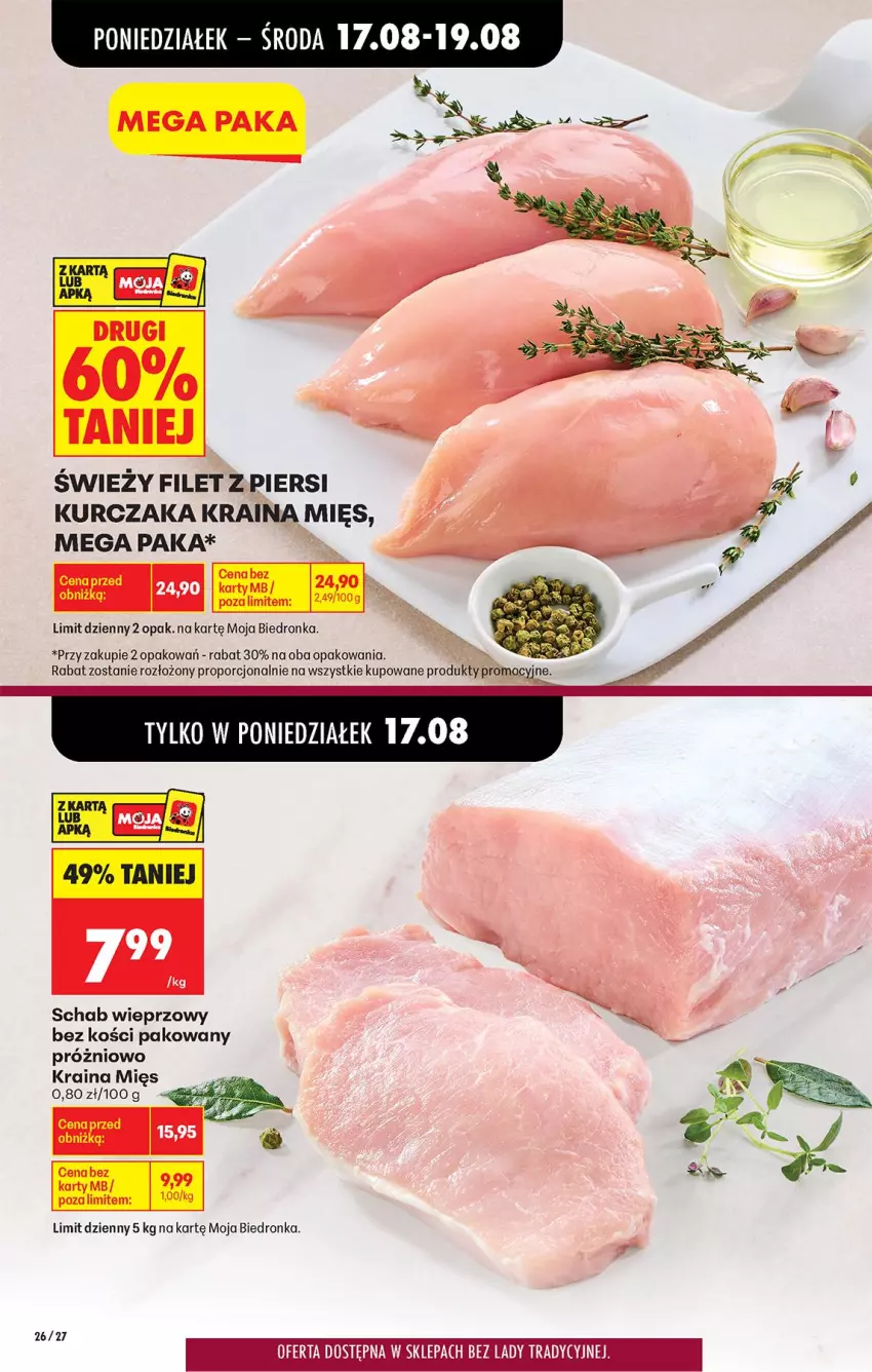 Gazetka promocyjna Biedronka - Od Poniedziałku - ważna 17.08 do 22.08.2026 - strona 32 - produkty: Filet z piersi kurczaka, Kurczak, Por, Schab wieprzowy