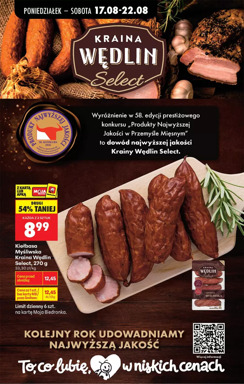 Gazetka promocyjna Biedronka - Od Poniedziałku - ważna 17.08 do 22.08.2026 - strona 47 - produkty: Kiełbasa, Olej