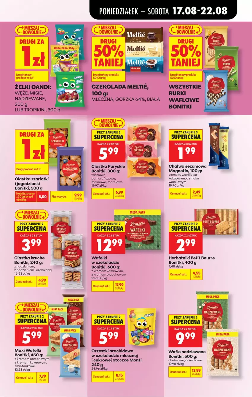 Gazetka promocyjna Biedronka - Od Poniedziałku - ważna 17.08 do 22.08.2026 - strona 61 - produkty: Bonitki, Chałwa, Ciastka, Czekolada, Herbatniki, Herbatniki Petit Beurre, Kakao, Orzeszki, Por, Rurki, Sezam, Wafle