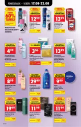 Gazetka promocyjna Biedronka - Od Poniedziałku - Gazetka - ważna od 22.08 do 22.08.2026 - strona 74 - produkty: Woda perfumowana, Eveline, Old Spice, Dezodorant, Mleczko do ciała, Perfum, Krem uniwersalny, Adidas, Lack, Mleczko, Woda toaletowa, Be Be, Woda, Antyperspirant, Nivea