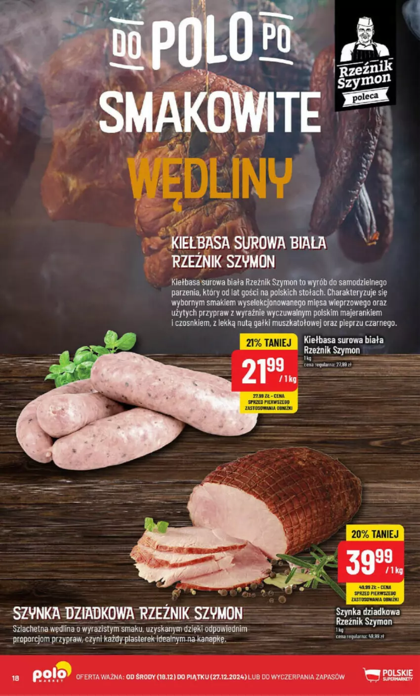 Gazetka promocyjna PoloMarket - ważna 18.12 do 24.12.2024 - strona 10 - produkty: Fa, Kiełbasa, Mus, Pieprz, Por, Wędlina