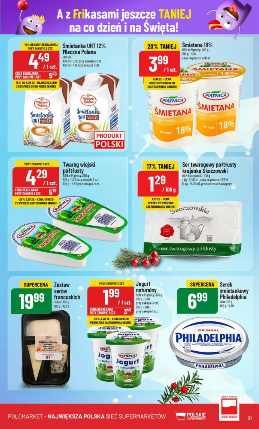 Gazetka promocyjna PoloMarket - ważna 18.12 do 24.12.2024 - strona 25 - produkty: Koc, LANA, Philadelphia, Piątnica, Ser, Ser twarogowy, Serek, Serek naturalny, Twaróg