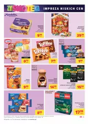 Gazetka promocyjna Carrefour - Gazetka Market Zyskoteka - Gazetka - ważna od 07.11 do 07.11.2021 - strona 13 - produkty: Princessa, Nescafé, Kawa rozpuszczalna, Kisiel, Praliny, Wafelek, Kawa mielona, Kawa, Dilmah, Herbata czarna, Jacobs Krönung, Dr. Oetker, Mleczko, Czekolada, Toffifee, Jacobs, Herbata, Kakao, Budyń, Nestlé, Lindt, Milka, Kalendarz, Kalendarz adwentowy
