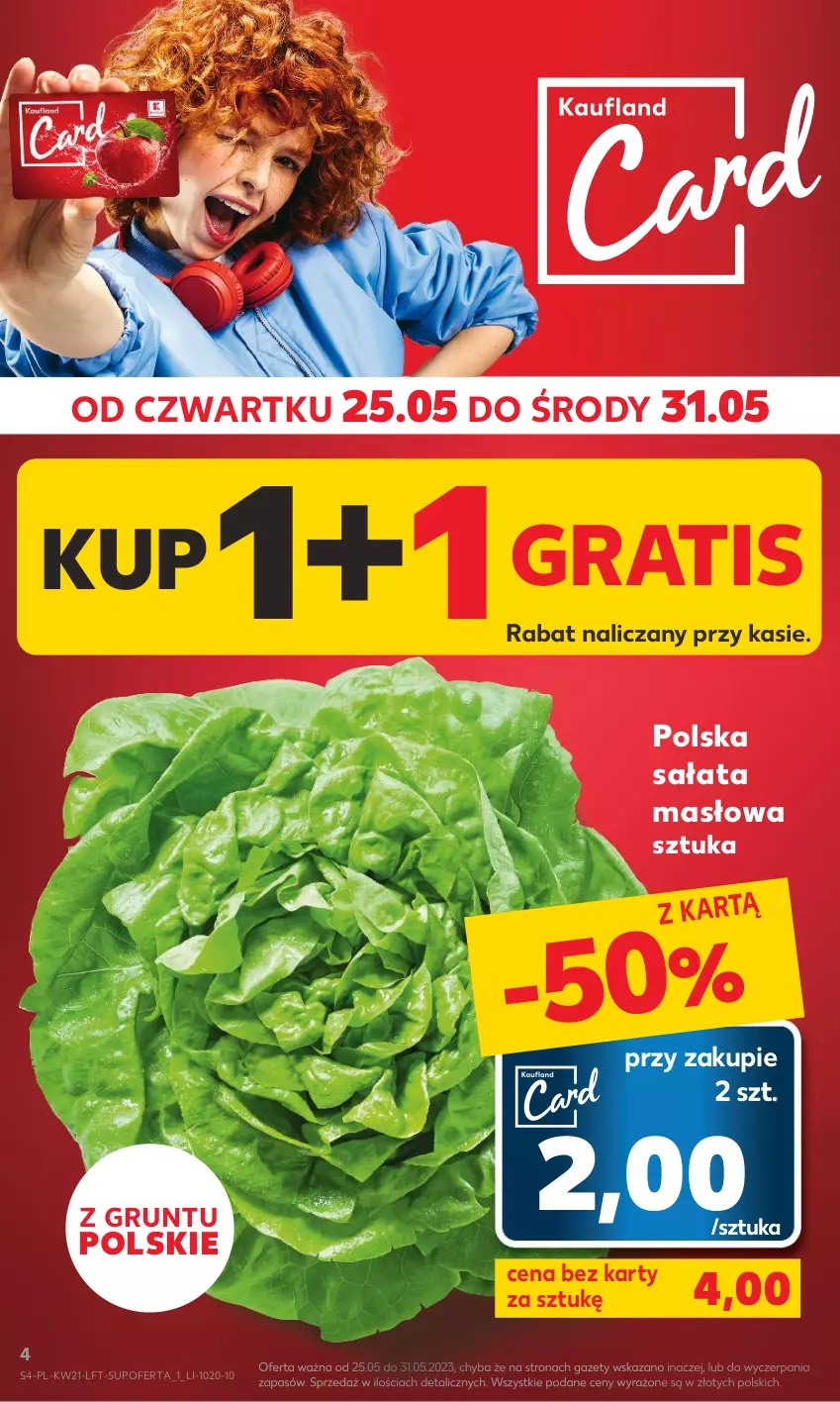 Gazetka promocyjna Kaufland - Gazetka tygodnia - ważna 25.05 do 31.05.2023 - strona 4 - produkty: Gra, Grunt, Masło, Sałat, Sałata masłowa