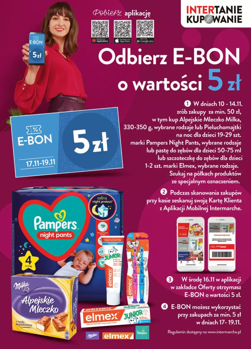 Gazetka promocyjna Intermarche - Gazetka Intermarche - ważna 09.11 do 15.11.2022 - strona 3 - produkty: Dzieci, Elmex, Majtki, Milka, Mleczko, Pampers, Pieluchomajtki, Półka