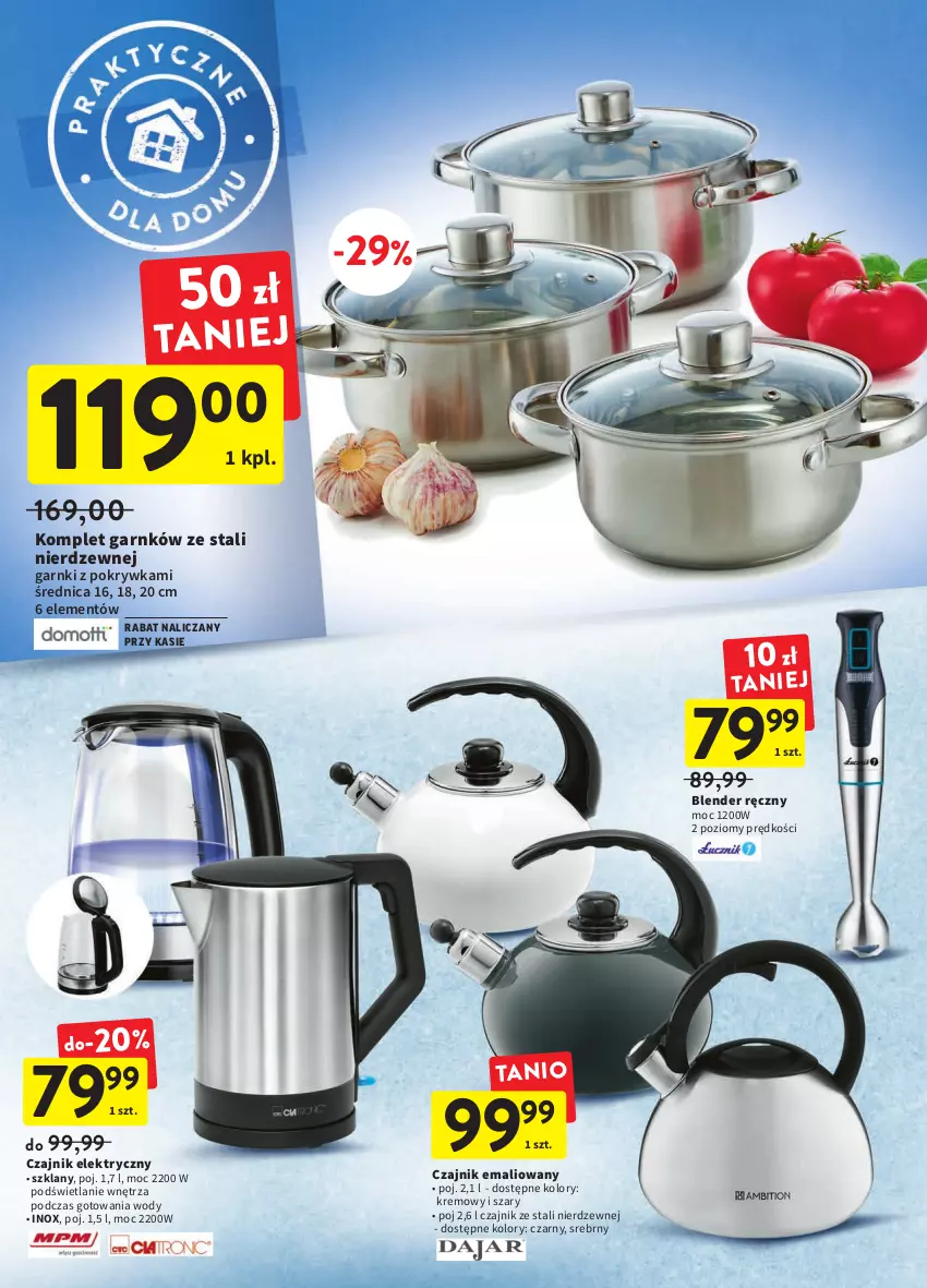 Gazetka promocyjna Intermarche - Gazetka Intermarche - ważna 09.11 do 15.11.2022 - strona 36 - produkty: Blender, Blender ręczny, Czajnik, Czajnik elektryczny