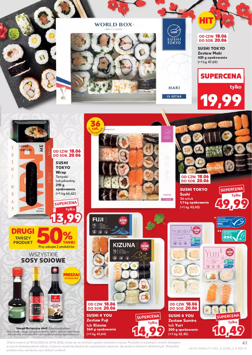Gazetka promocyjna Kaufland - Gazetka tygodnia - ważna 18.06 do 24.06.2026 - strona 41 - produkty: Por, Sos, Sushi, Waga