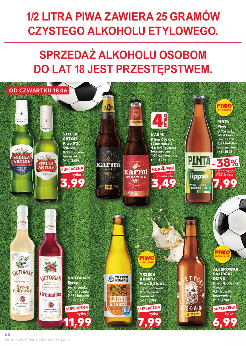 Gazetka promocyjna Kaufland - Gazetka tygodnia - ważna 18.06 do 24.06.2026 - strona 56 - produkty: Gra, Karmi, Piwa, Piwo, Syrop