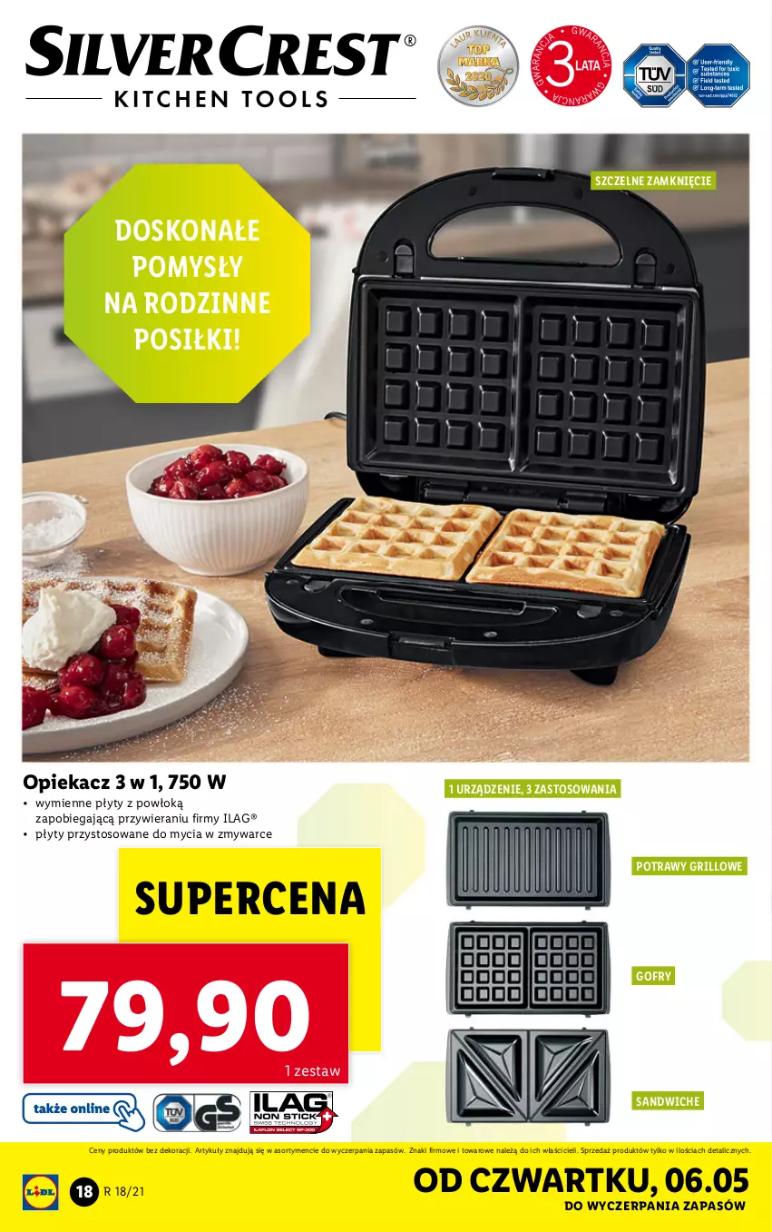 Gazetka promocyjna Lidl - GAZETKA - ważna 04.05 do 08.05.2021 - strona 18 - produkty: Gofry, Grill