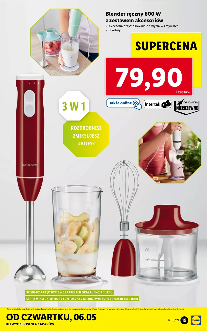 Gazetka promocyjna Lidl - GAZETKA - ważna 04.05 do 08.05.2021 - strona 19 - produkty: Blender, Blender ręczny, Mikser, Ser, Top, Trzepaczka