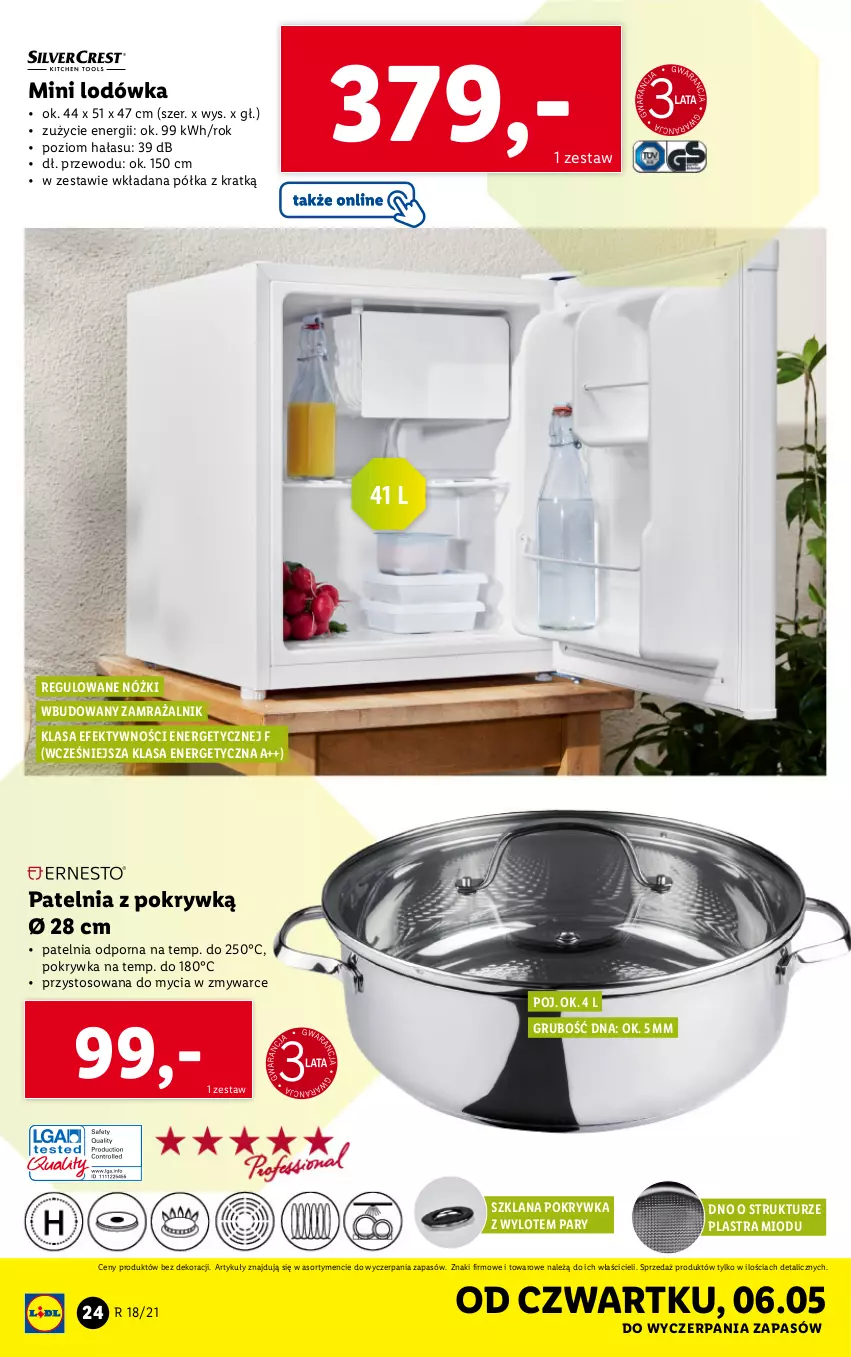 Gazetka promocyjna Lidl - GAZETKA - ważna 04.05 do 08.05.2021 - strona 24 - produkty: LANA, Lodówka, Patelnia, Półka, Por