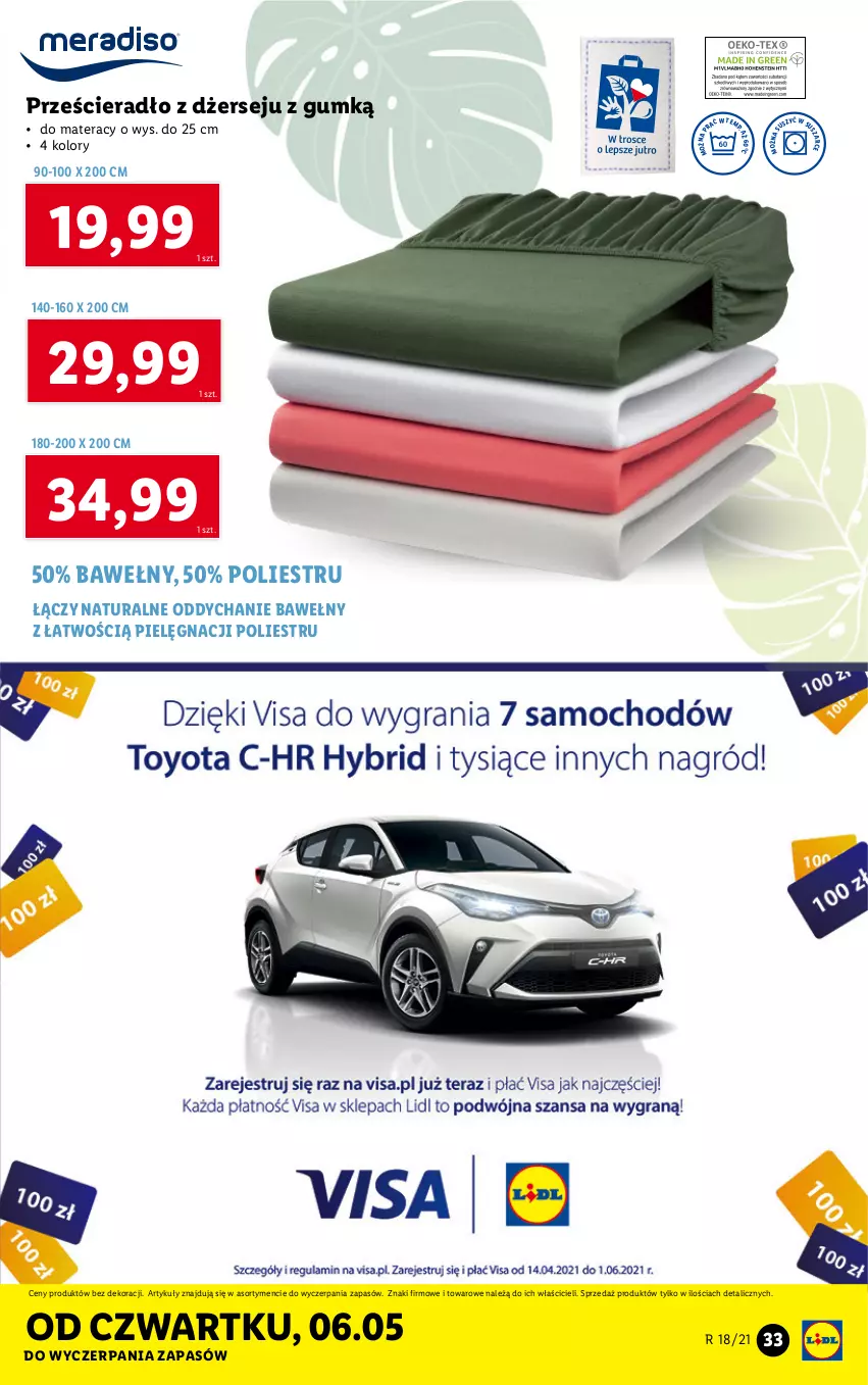 Gazetka promocyjna Lidl - GAZETKA - ważna 04.05 do 08.05.2021 - strona 33 - produkty: Materac, Prześcieradło, Tera