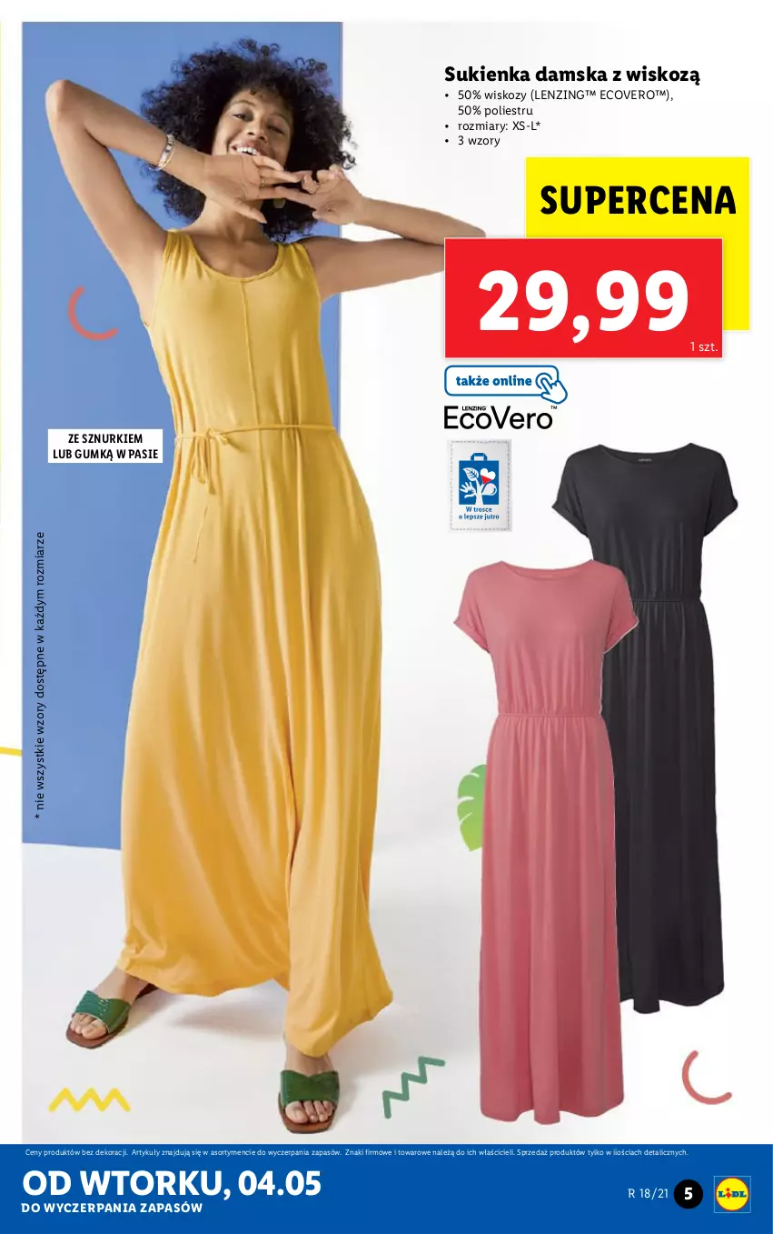 Gazetka promocyjna Lidl - GAZETKA - ważna 04.05 do 08.05.2021 - strona 5 - produkty: Sukienka