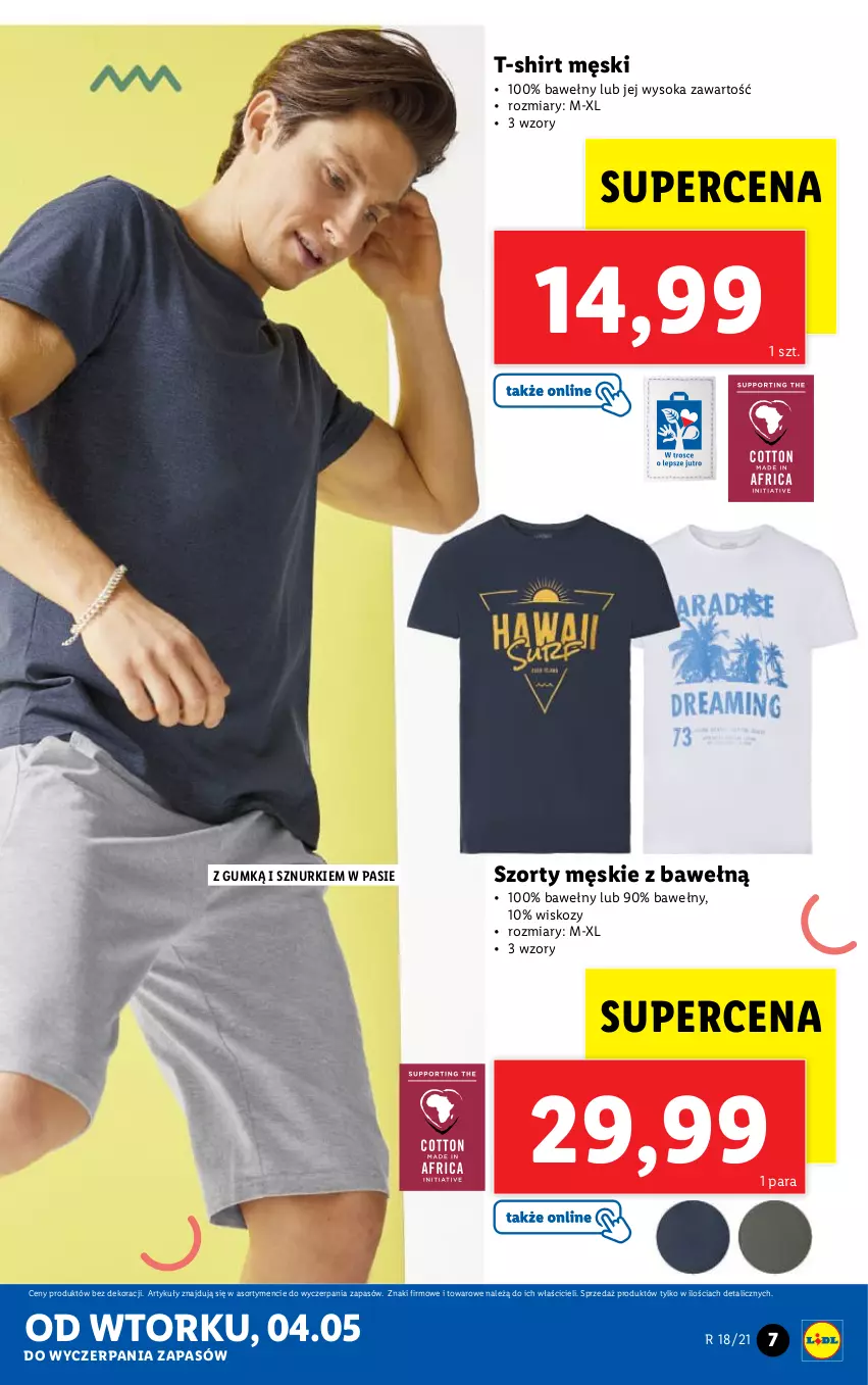 Gazetka promocyjna Lidl - GAZETKA - ważna 04.05 do 08.05.2021 - strona 7 - produkty: Sok, Szorty, T-shirt