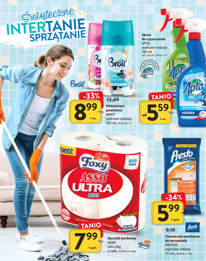 Gazetka promocyjna Intermarche - Wielkanoc - ważna 31.03 do 16.04.2022 - strona 20 - produkty: Chusteczki, Presto, Rolki, Spray do czyszczenia