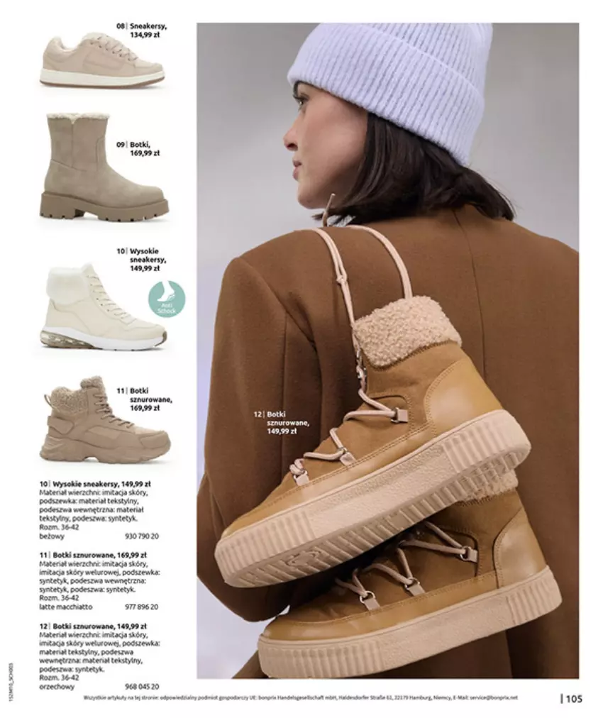 Gazetka promocyjna Bonprix - SIELANKOWY ROMANTYZM - ważna 18.11 do 29.12.2025 - strona 107 - produkty: Botki, Fa, Gra, LG