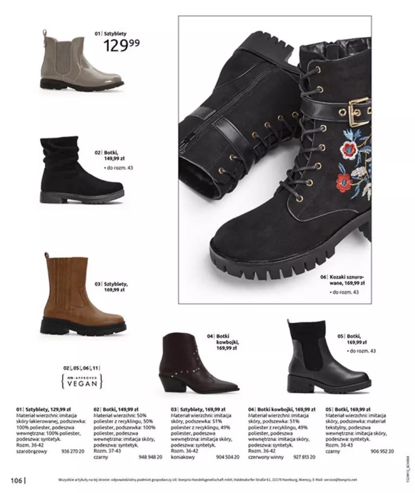 Gazetka promocyjna Bonprix - SIELANKOWY ROMANTYZM - ważna 18.11 do 29.12.2025 - strona 108 - produkty: AEG, Botki, Kozaki, Lakier, Płyta