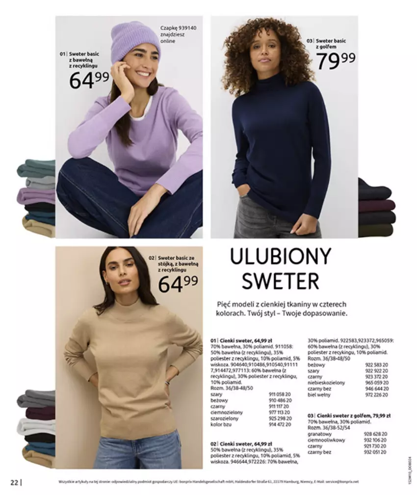 Gazetka promocyjna Bonprix - SIELANKOWY ROMANTYZM - ważna 18.11 do 29.12.2025 - strona 24 - produkty: Gra, Granat, Por, Sweter