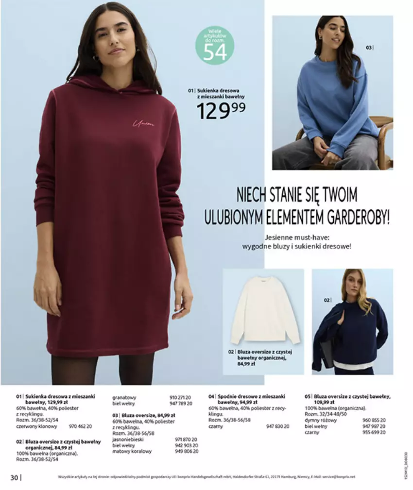 Gazetka promocyjna Bonprix - SIELANKOWY ROMANTYZM - ważna 18.11 do 29.12.2025 - strona 32 - produkty: Bluza, Dres, Gra, Gry, Materac, Mus, Piec, Tera