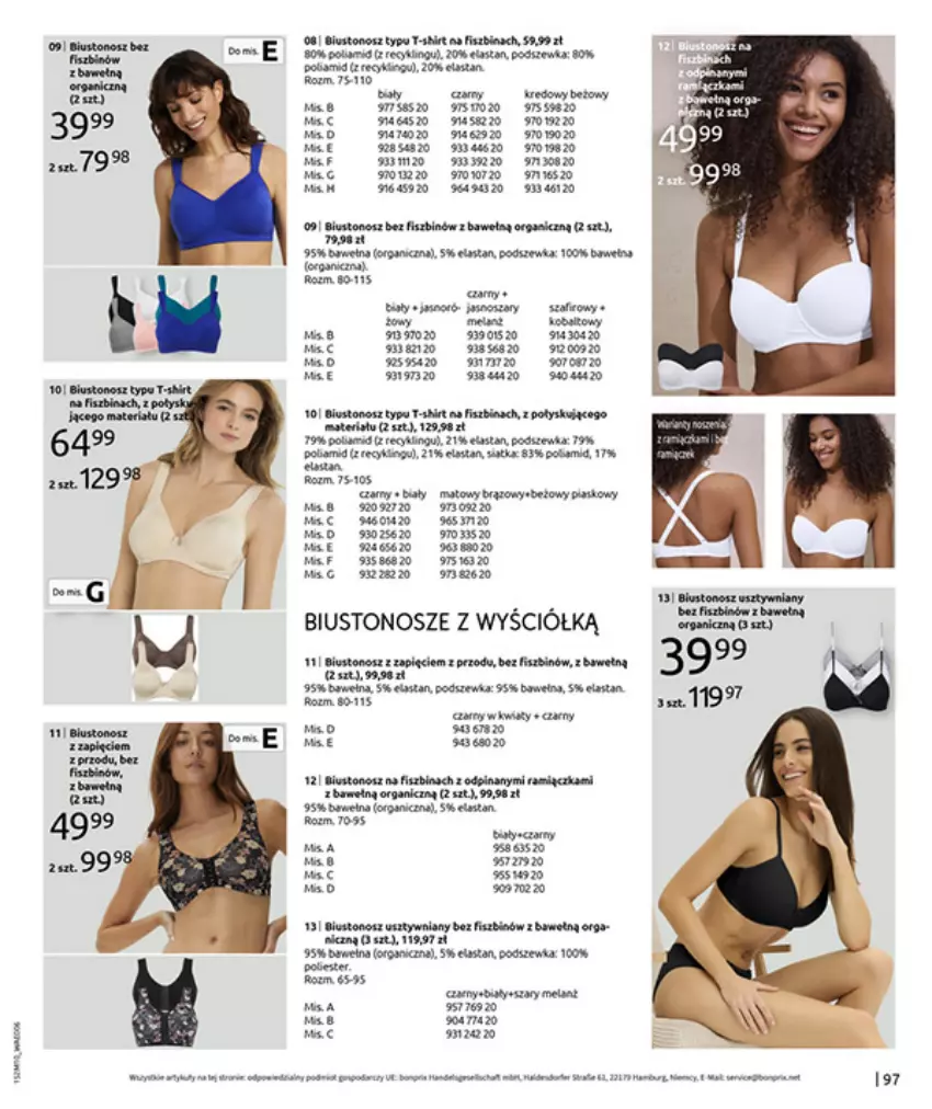 Gazetka promocyjna Bonprix - SIELANKOWY ROMANTYZM - ważna 18.11 do 29.12.2025 - strona 99 - produkty: Biustonosz, Fa, GRID, Wełna