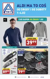 Gazetka promocyjna Aldi - COŚ na przyszły tydzień - Gazetka - ważna od 04.02 do 04.02.2023 - strona 1 - produkty: Odkurzacz, Sweter, Por, Gra, Buty, Akumulator, Fa