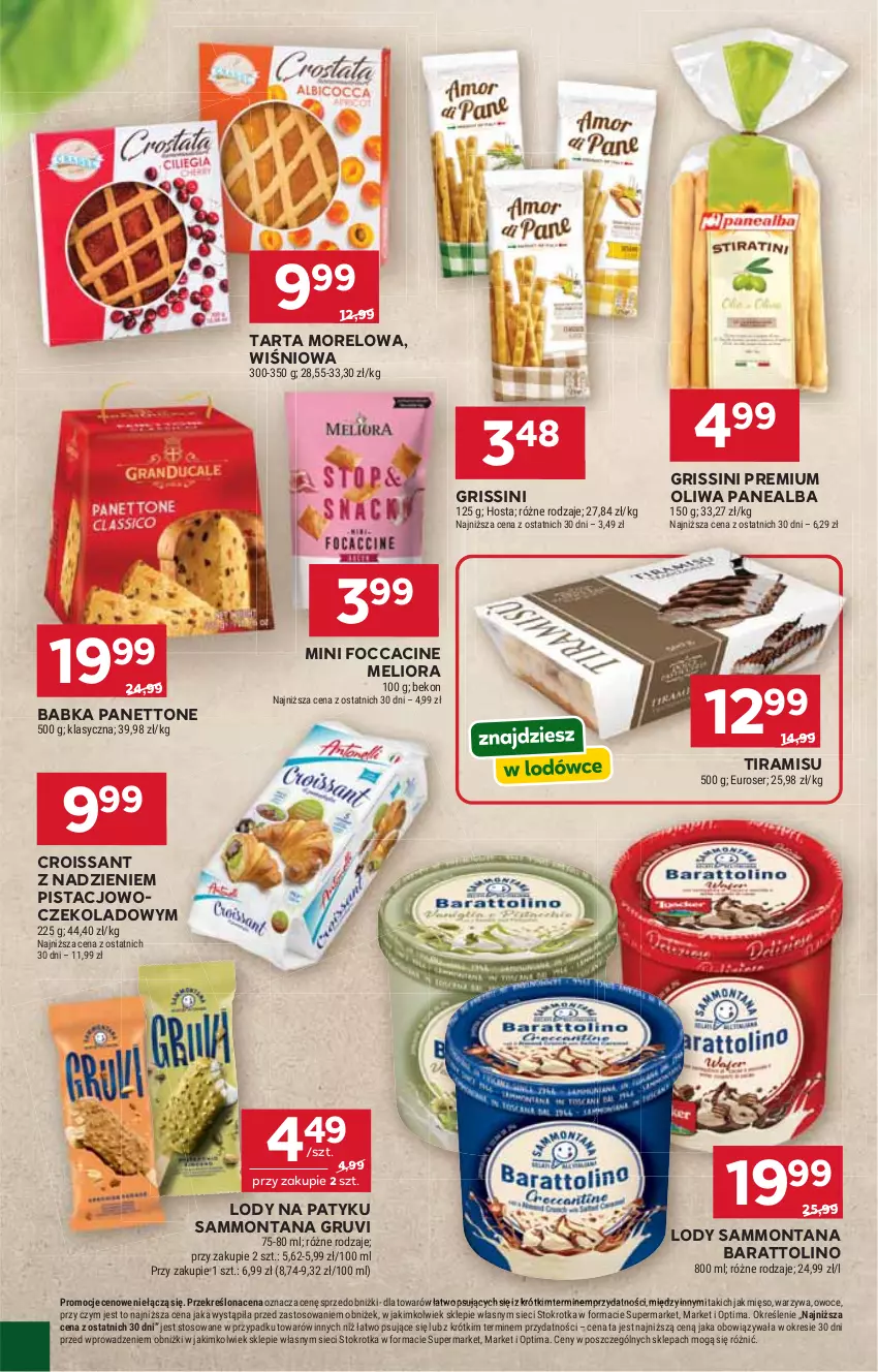 Gazetka promocyjna Stokrotka - Supermarket - ważna 16.04 do 22.04.2026 - strona 38 - produkty: Babka, Beko, Croissant, Grissini, Lody, Mięso, Oliwa, Optima, Owoce, Ser, Tarta, Warzywa