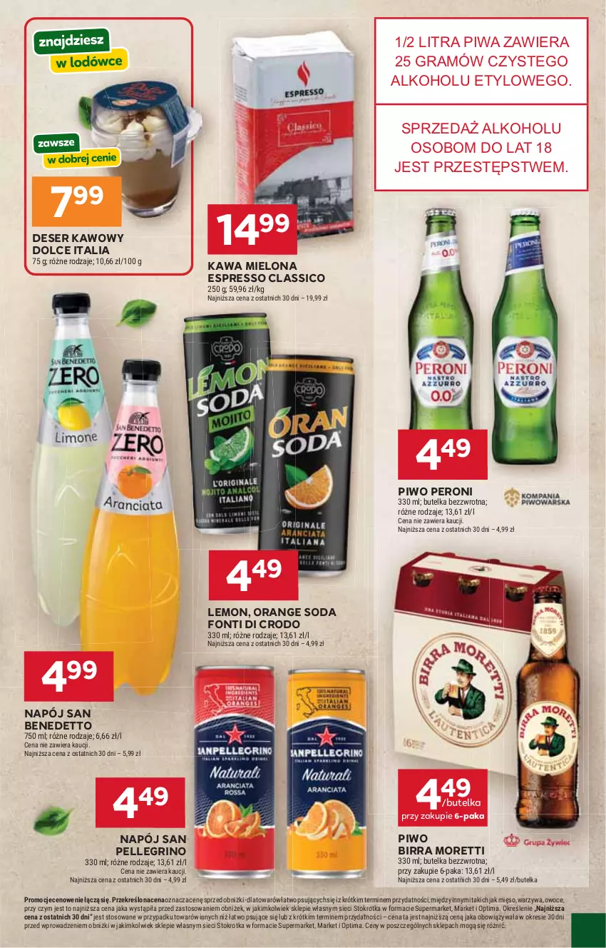 Gazetka promocyjna Stokrotka - Supermarket - ważna 16.04 do 22.04.2026 - strona 39 - produkty: Deser, Gra, Kawa, Kawa mielona, Mięso, Napój, Optima, Owoce, Piwa, Piwo, Ser, Warzywa