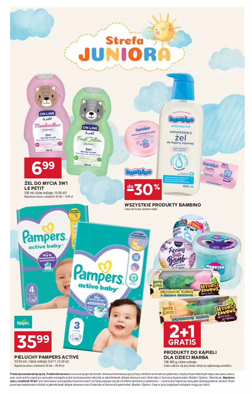Gazetka promocyjna Stokrotka - Supermarket - ważna 16.04 do 22.04.2026 - strona 49 - produkty: Dzieci, Gra, Mięso, Optima, Owoce, Pampers, Pieluchy, Warzywa