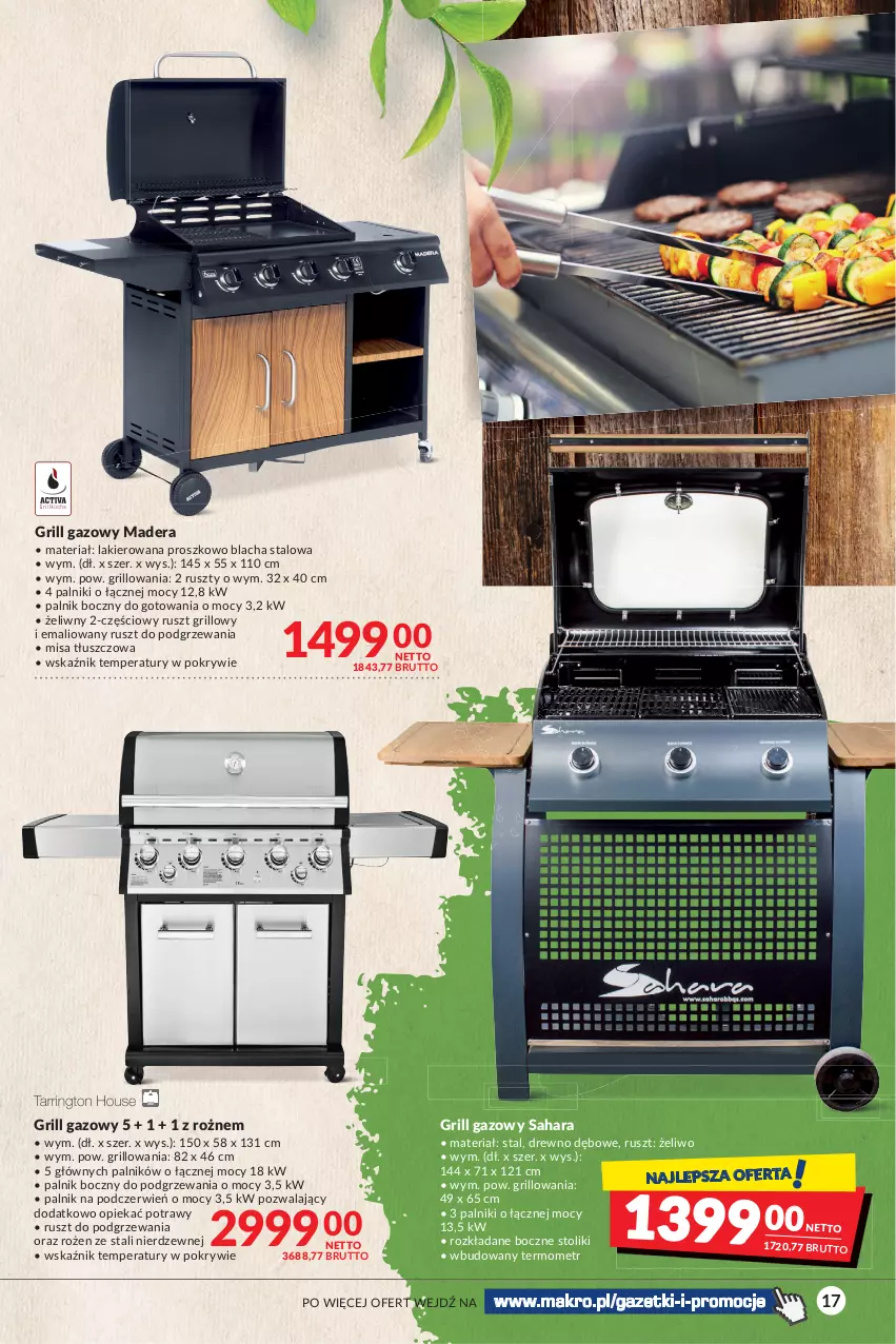 Gazetka promocyjna Makro - [Oferta specjalna] Grilluj z nami - ważna 19.04 do 02.05.2022 - strona 17 - produkty: Grill, Grill gazowy, Lakier, Stolik, Termometr