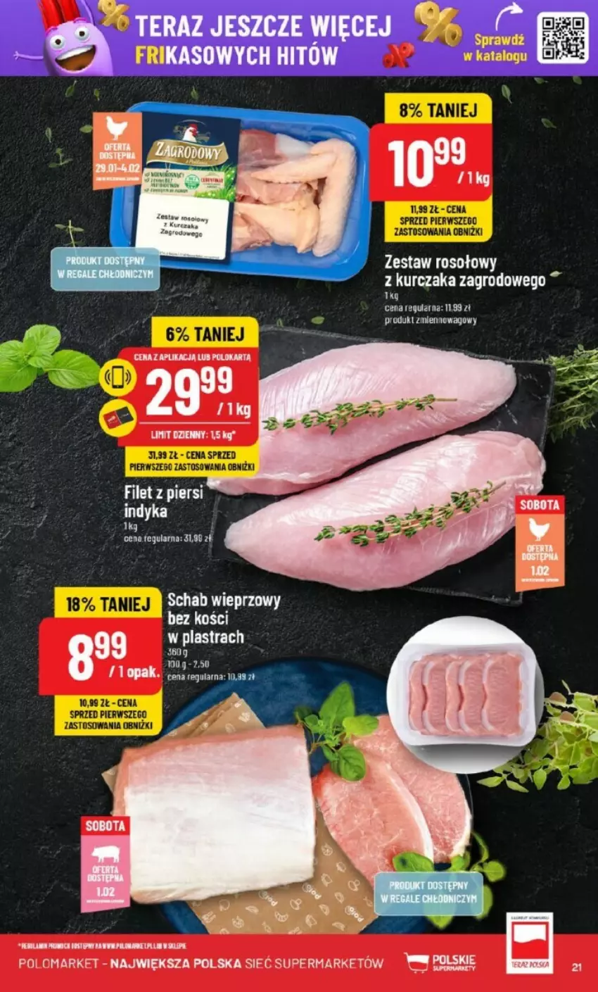 Gazetka promocyjna PoloMarket - ważna 29.01 do 04.02.2025 - strona 14 - produkty: Filet z piersi indyka, Kurczak, Schab wieprzowy