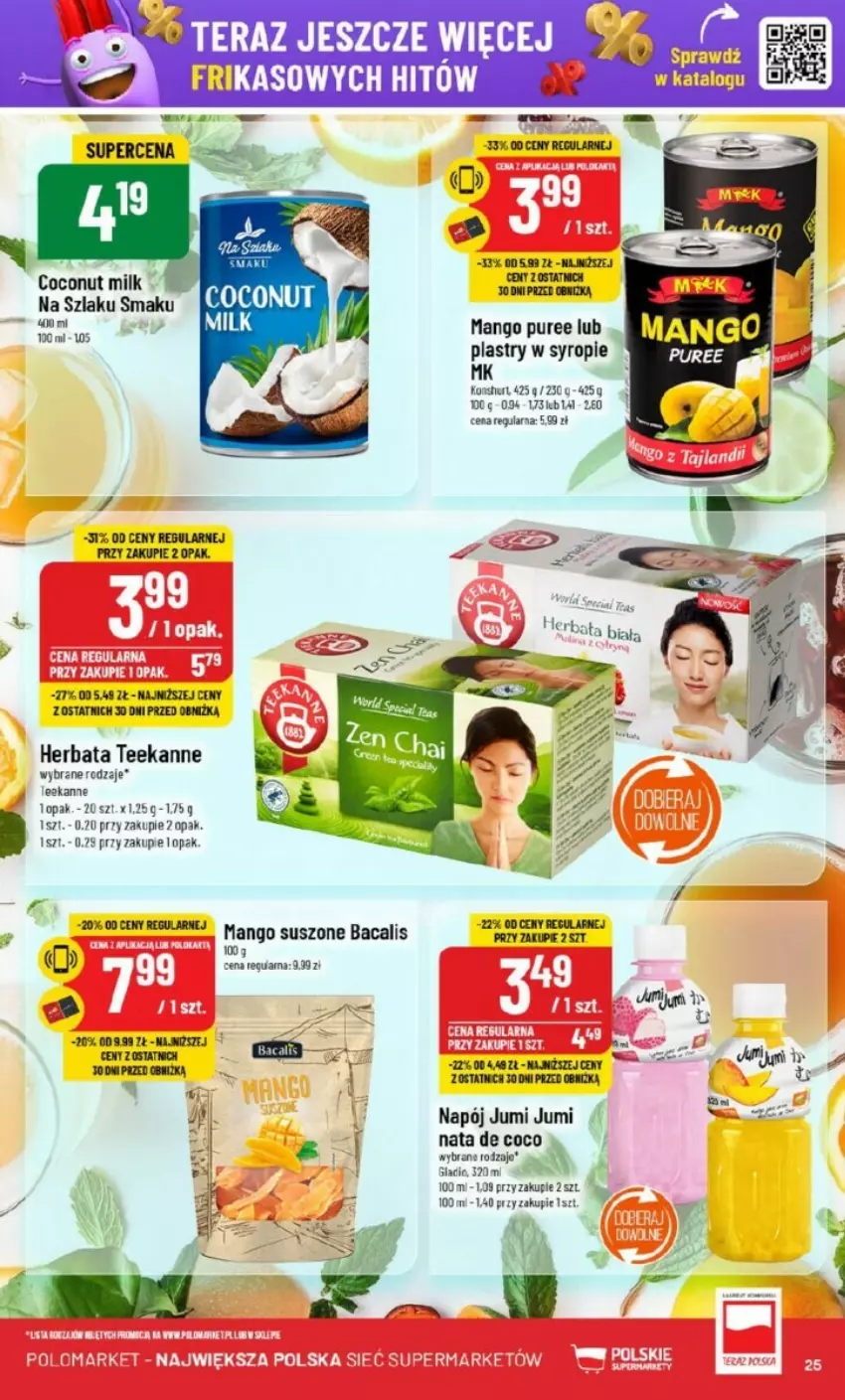 Gazetka promocyjna PoloMarket - ważna 29.01 do 04.02.2025 - strona 18 - produkty: Herbata, Mango, Mango suszone, Napój, Pur, Syrop, Teekanne, Tera