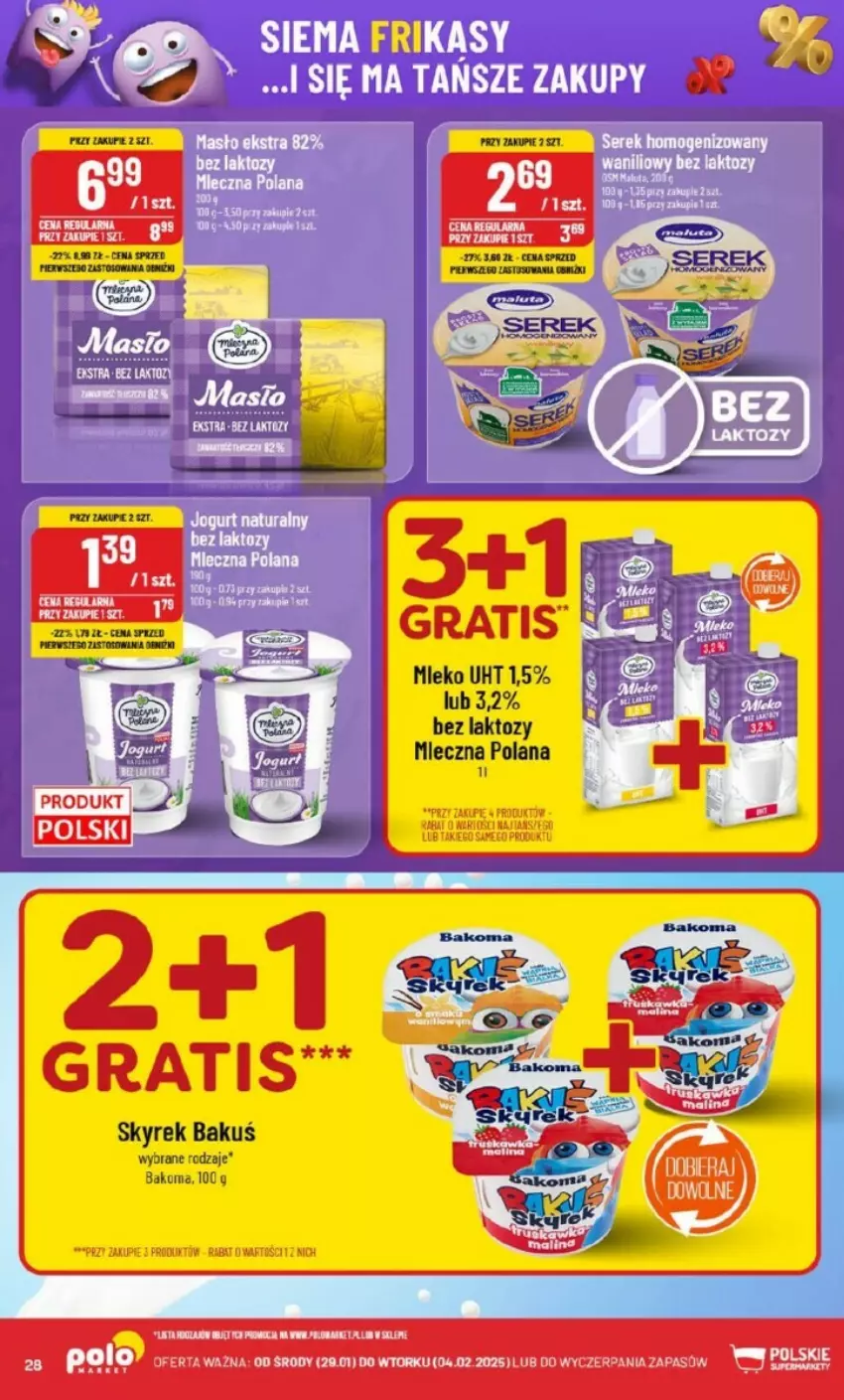 Gazetka promocyjna PoloMarket - ważna 29.01 do 04.02.2025 - strona 21 - produkty: Bakoma, BIC, Gra, Jogurt, Jogurt naturalny, LANA, Masło, Mleko