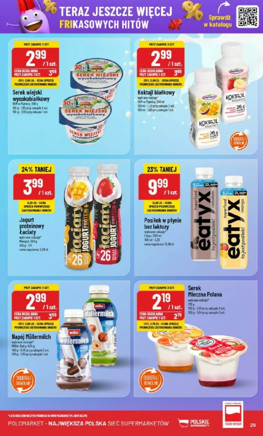 Gazetka promocyjna PoloMarket - ważna 29.01 do 04.02.2025 - strona 22 - produkty: Fa, Gala, Jogurt, LANA, Mango, Ser, Serek, Serek wiejski, Sok, Tera