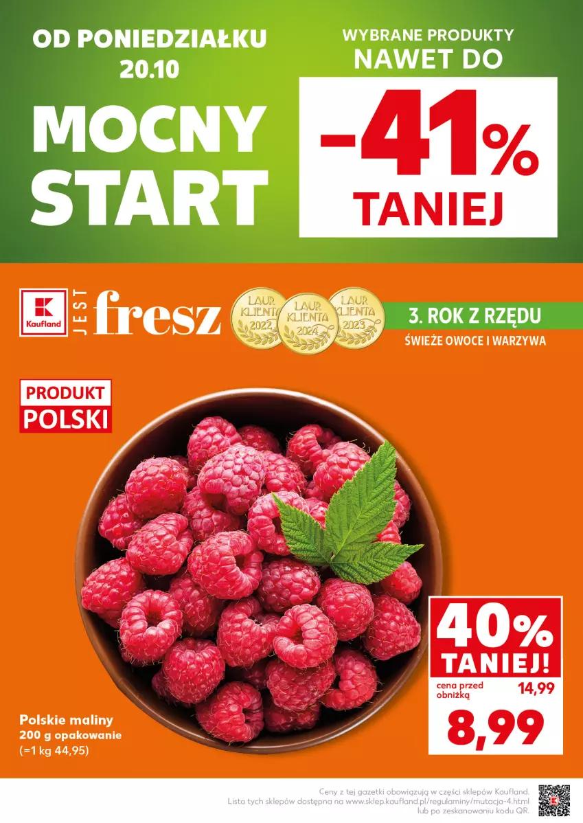 Gazetka promocyjna Kaufland - Mocny Start - ważna 20.10 do 22.10.2025 - strona 2 - produkty: Maliny, Owoce, Warzywa