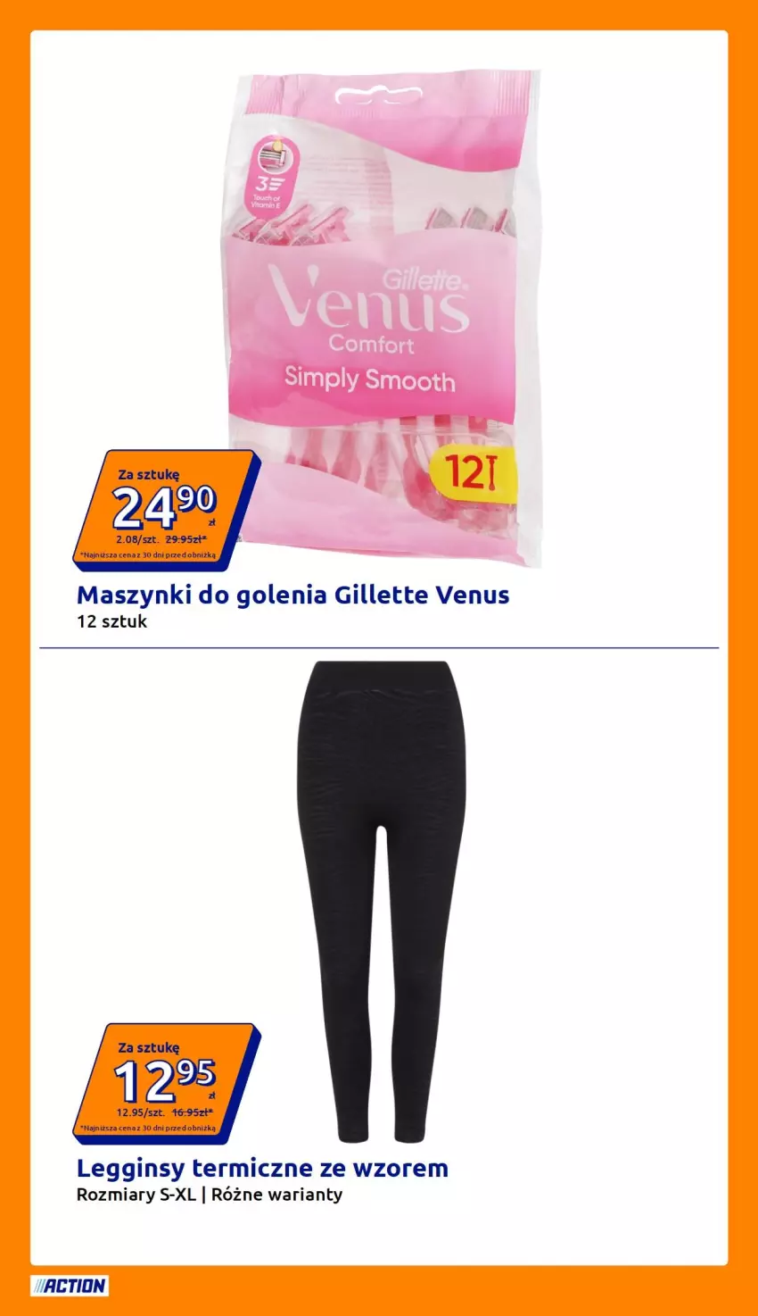 Gazetka promocyjna Action - Gazetka tydzień 43 2026 - ważna 21.10 do 27.10.2026 - strona 17 - produkty: Gillette, Gillette Venus, Gin, Legginsy, Venus