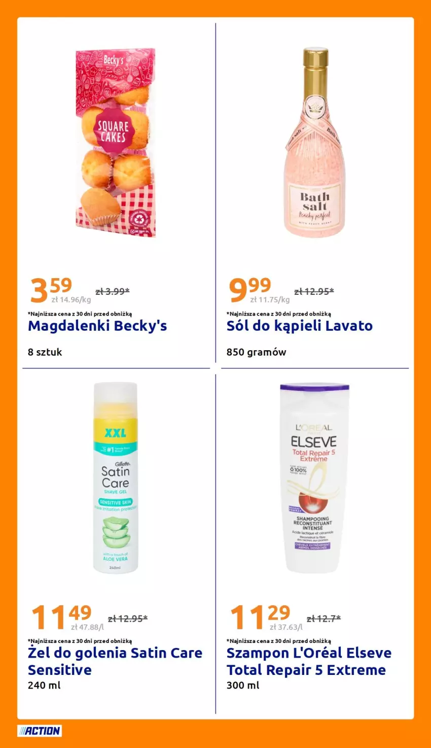 Gazetka promocyjna Action - Gazetka tydzień 43 2026 - ważna 21.10 do 27.10.2026 - strona 25 - produkty: Aloe vera, Elseve, Fa, Gra, Sati, Sól, Sól do kąpieli, Szampon