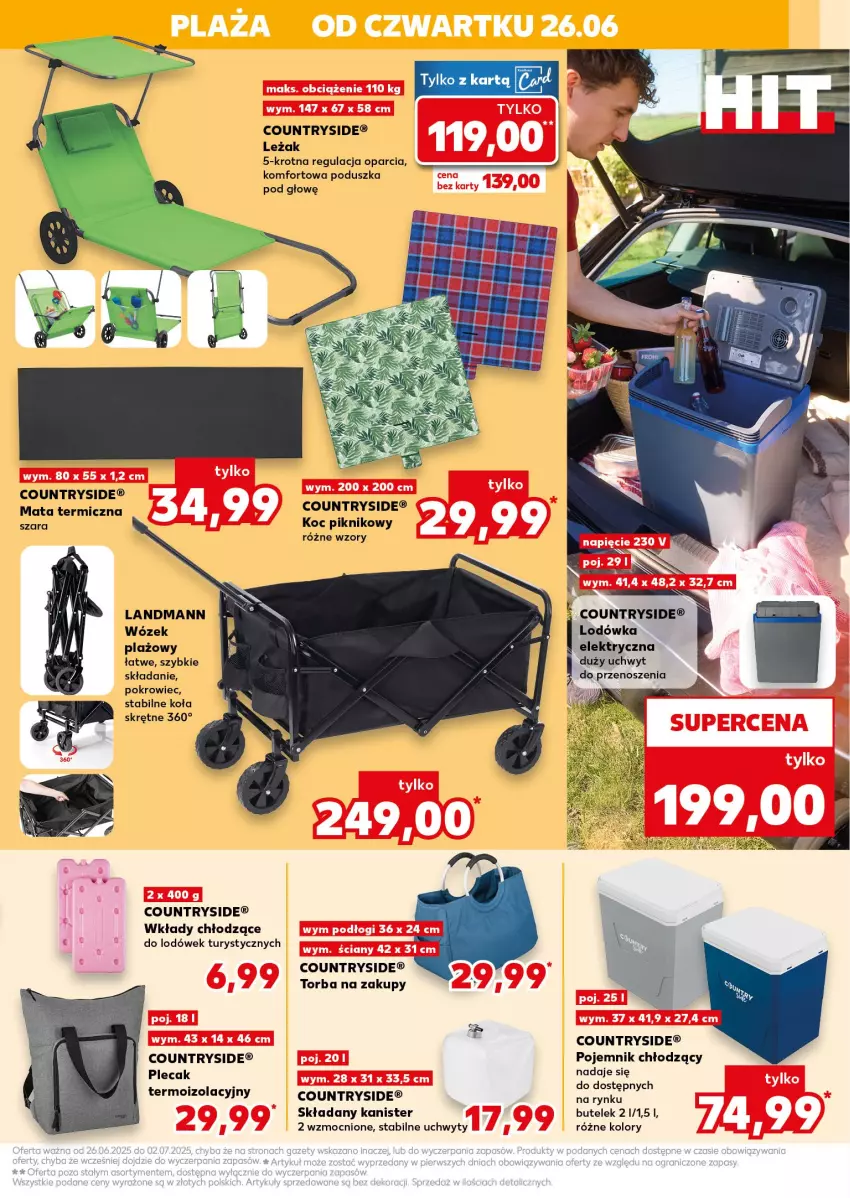 Gazetka promocyjna Kaufland - Kaufland - ważna 26.06 do 02.07.2025 - strona 11 - produkty: Koc, Lodówka, Plecak, Poduszka, Pojemnik, Pokrowiec, Torba, Torba na zakupy, Uchwyty, Wózek