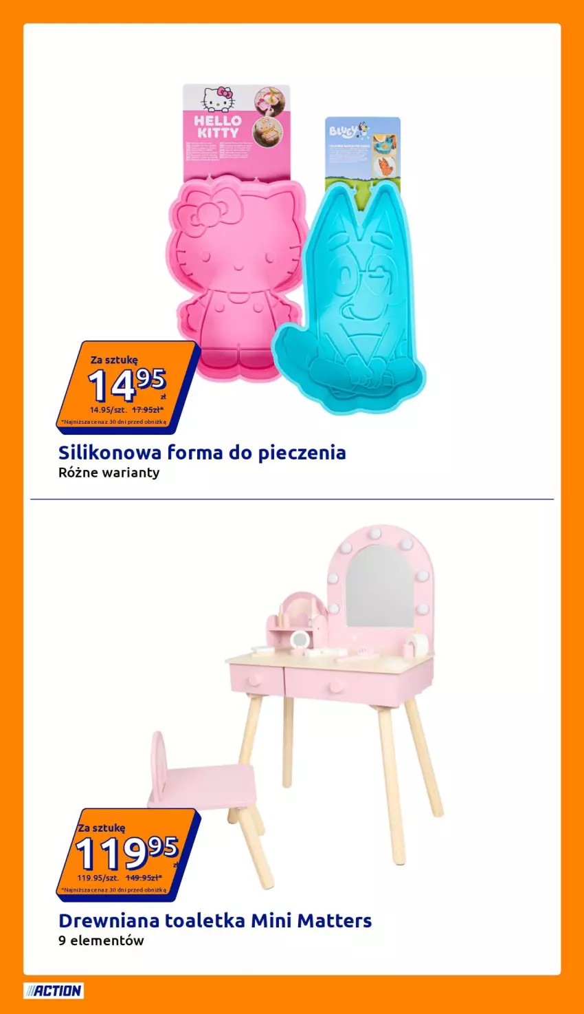 Gazetka promocyjna Action - Gazetka tydzień 43 2026 - ważna 21.10 do 27.10.2026 - strona 9 - produkty: Forma do pieczenia, Piec, Toaletka