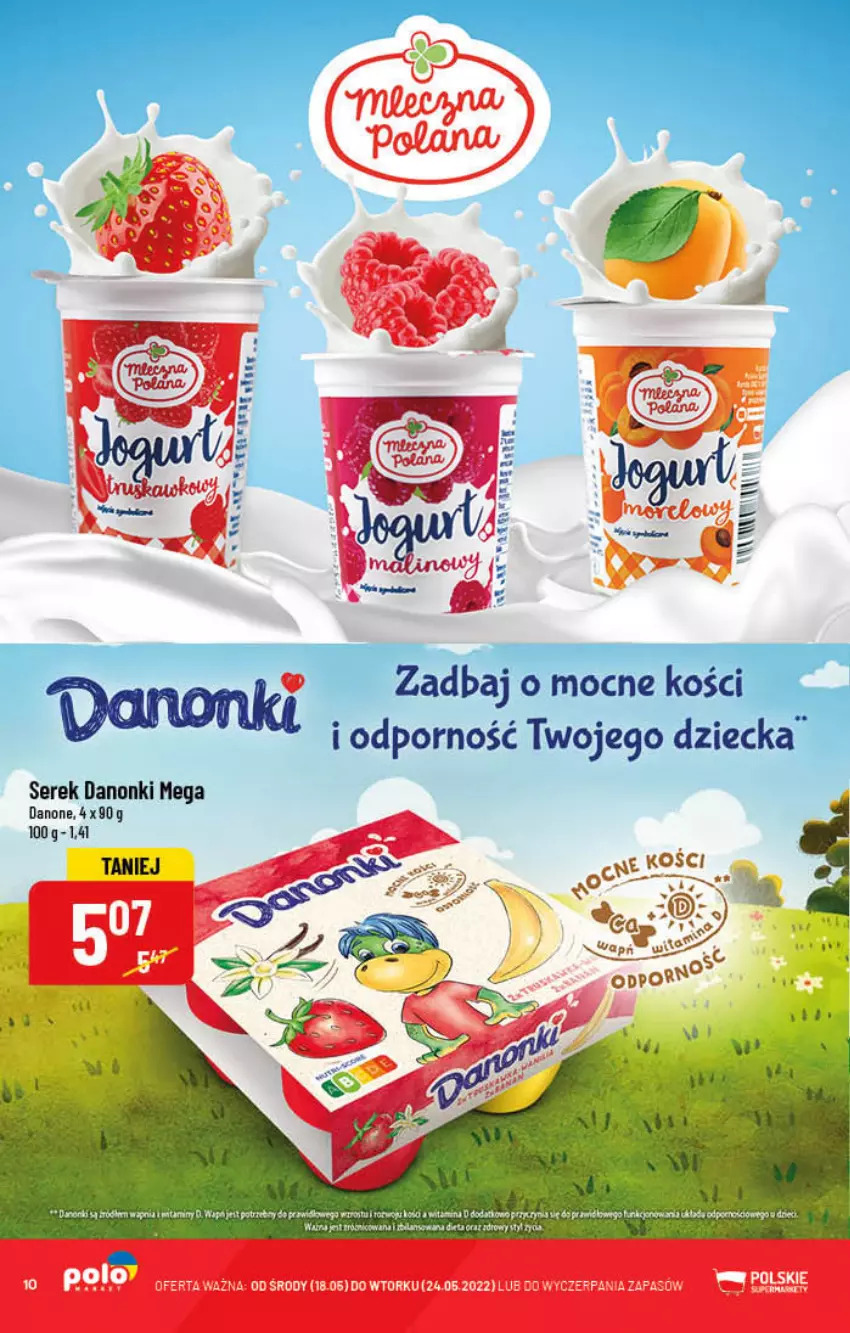 Gazetka promocyjna PoloMarket - Gazetka pomocyjna - ważna 18.05 do 24.05.2022 - strona 10 - produkty: Danone, Danonki, Por, Ser, Serek