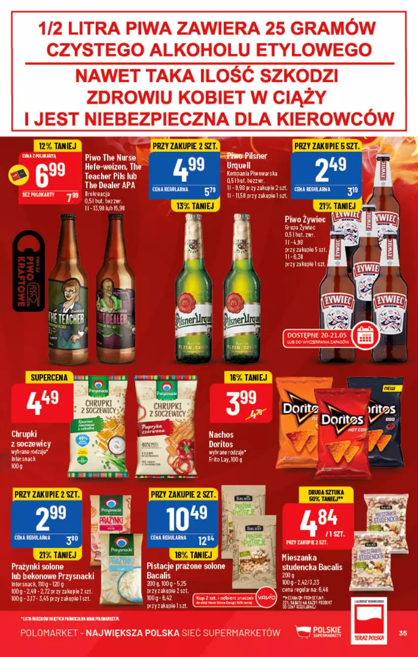 Gazetka promocyjna PoloMarket - Gazetka pomocyjna - ważna 18.05 do 24.05.2022 - strona 35 - produkty: Beko, Chrupki, Gra, LG, Piec, Pistacje, Piwa, Piwo, Przysnacki