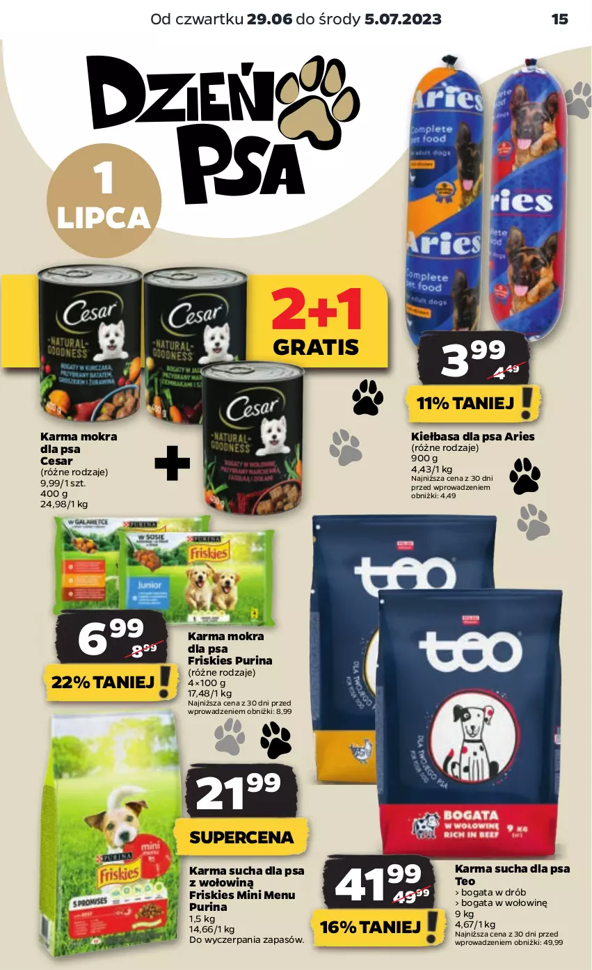 Gazetka promocyjna Netto - Artykuły spożywcze - ważna 29.06 do 05.07.2023 - strona 15 - produkty: Drób, Friskies, Gra, Kiełbasa, Pur, Purina