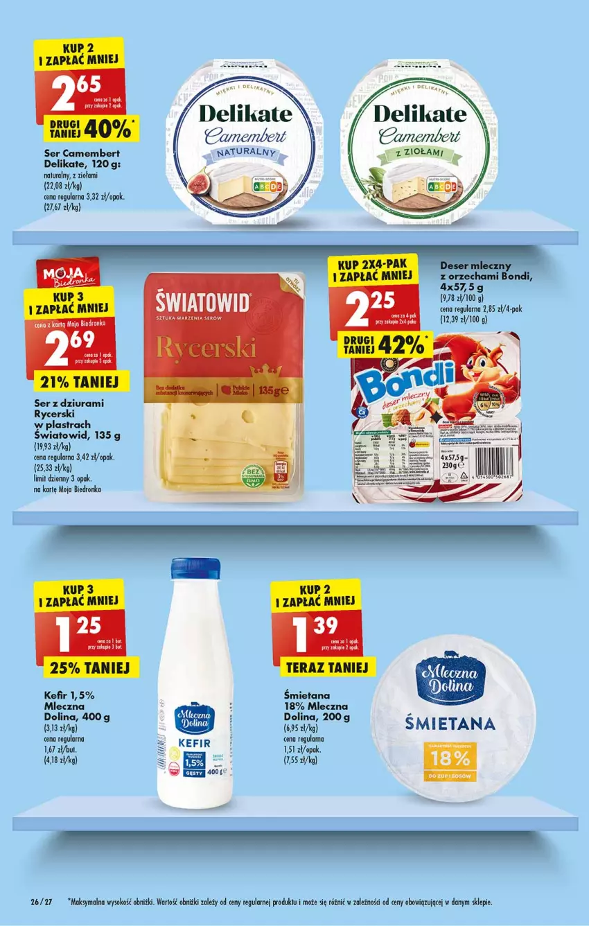 Gazetka promocyjna Biedronka - W tym tygodniu P - ważna 04.04 do 10.04.2022 - strona 26 - produkty: Camembert, Deser, Deser mleczny, Kefir, Ser, Sok