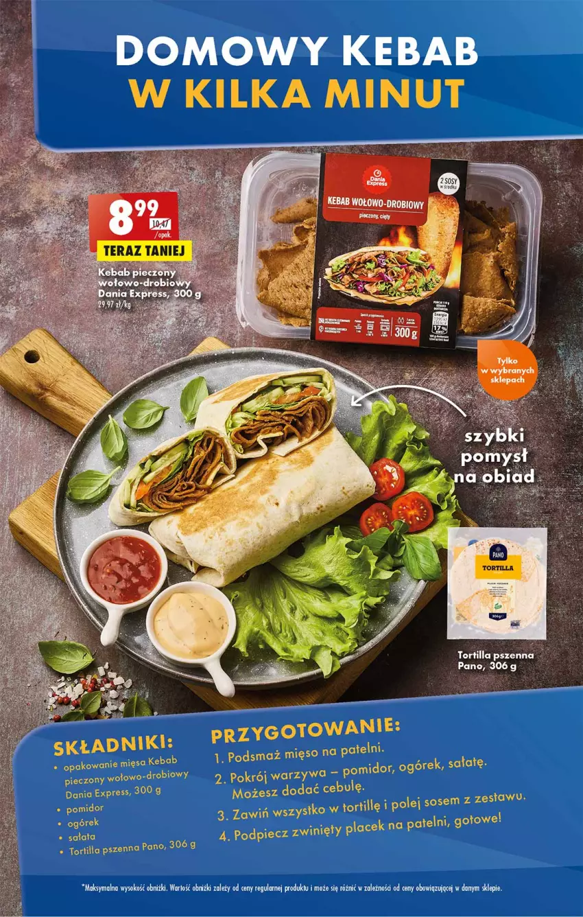 Gazetka promocyjna Biedronka - W tym tygodniu P - ważna 04.04 do 10.04.2022 - strona 33 - produkty: Kebab, LG, Mięso, Ogórek, Piec, Sałat, Tera, Tortilla, Warzywa