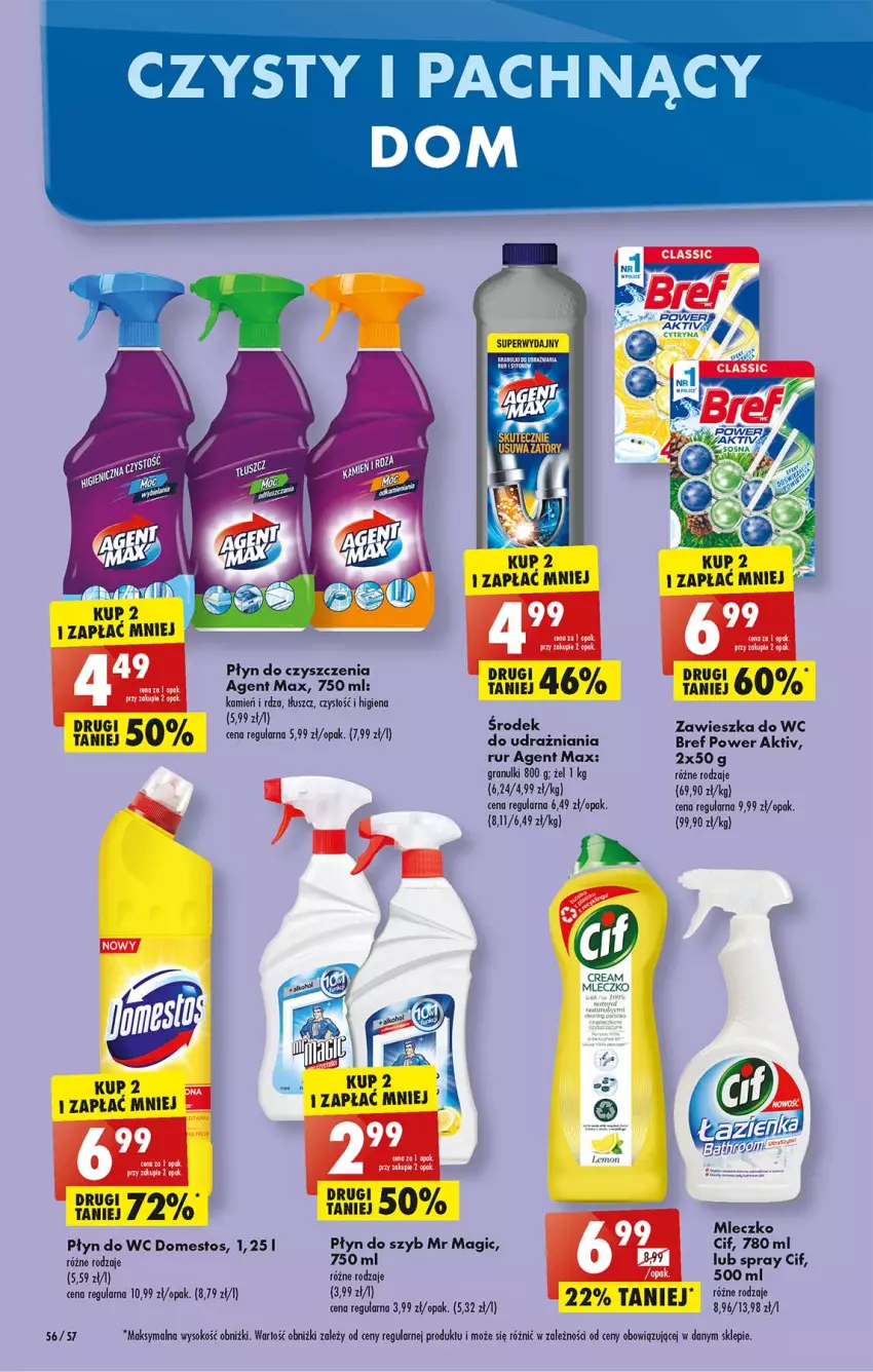 Gazetka promocyjna Biedronka - W tym tygodniu P - ważna 04.04 do 10.04.2022 - strona 56 - produkty: Cif, Domestos, Gra, Mleczko, Płyn do szyb, Płyn do wc, Por, Sok