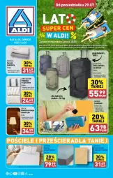 Gazetka promocyjna Aldi - Lato SUPER CEN - Gazetka - ważna od 31.08 do 31.08.2024 - strona 1 - produkty: Ręcznik kąpielowy, Gin, Pościel, Prześcieradło, Ręcznik, Torba, Poduszka, Lampa, Lampa stołowa